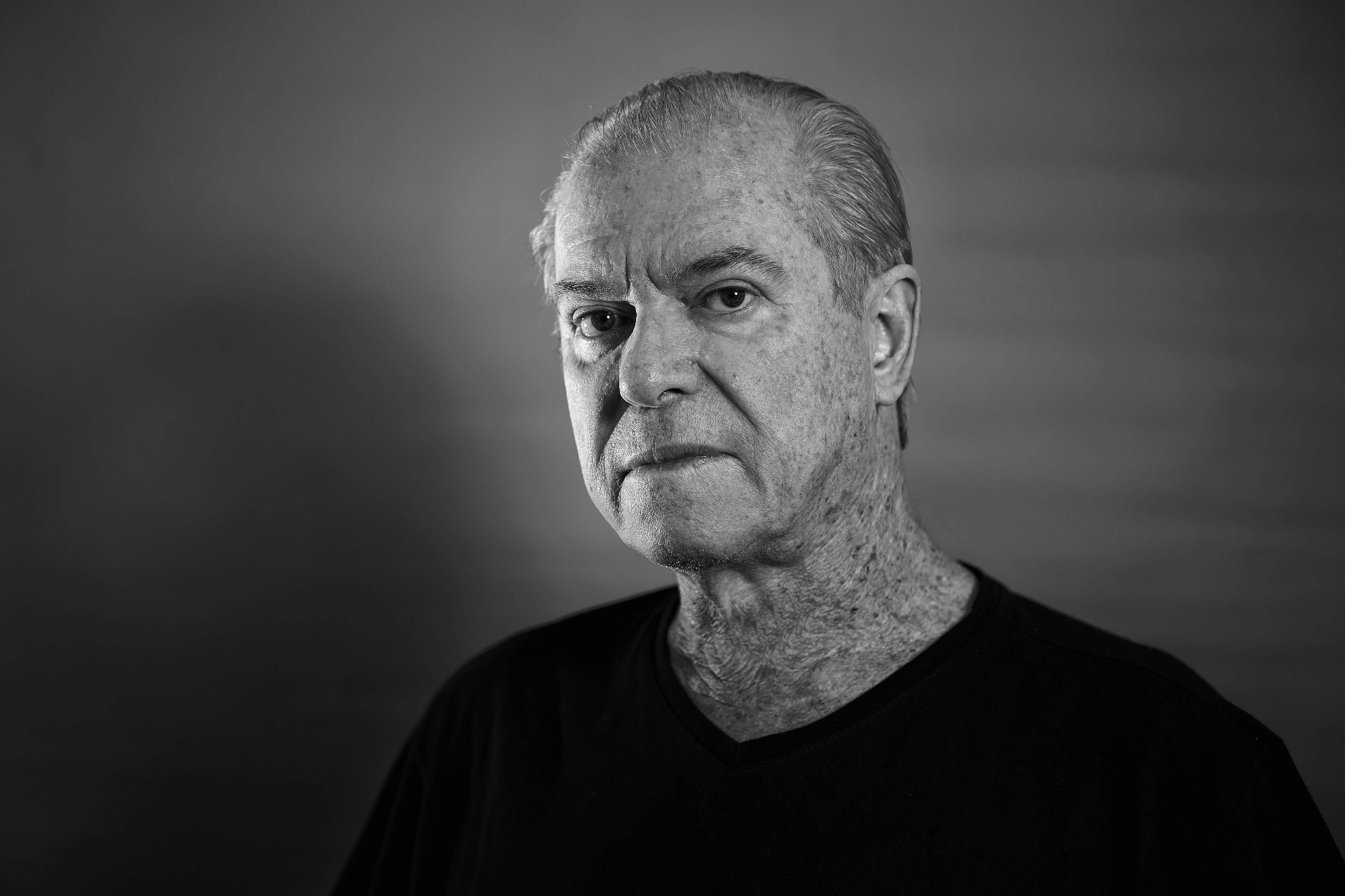 Retrato de Gavira em preto e branco